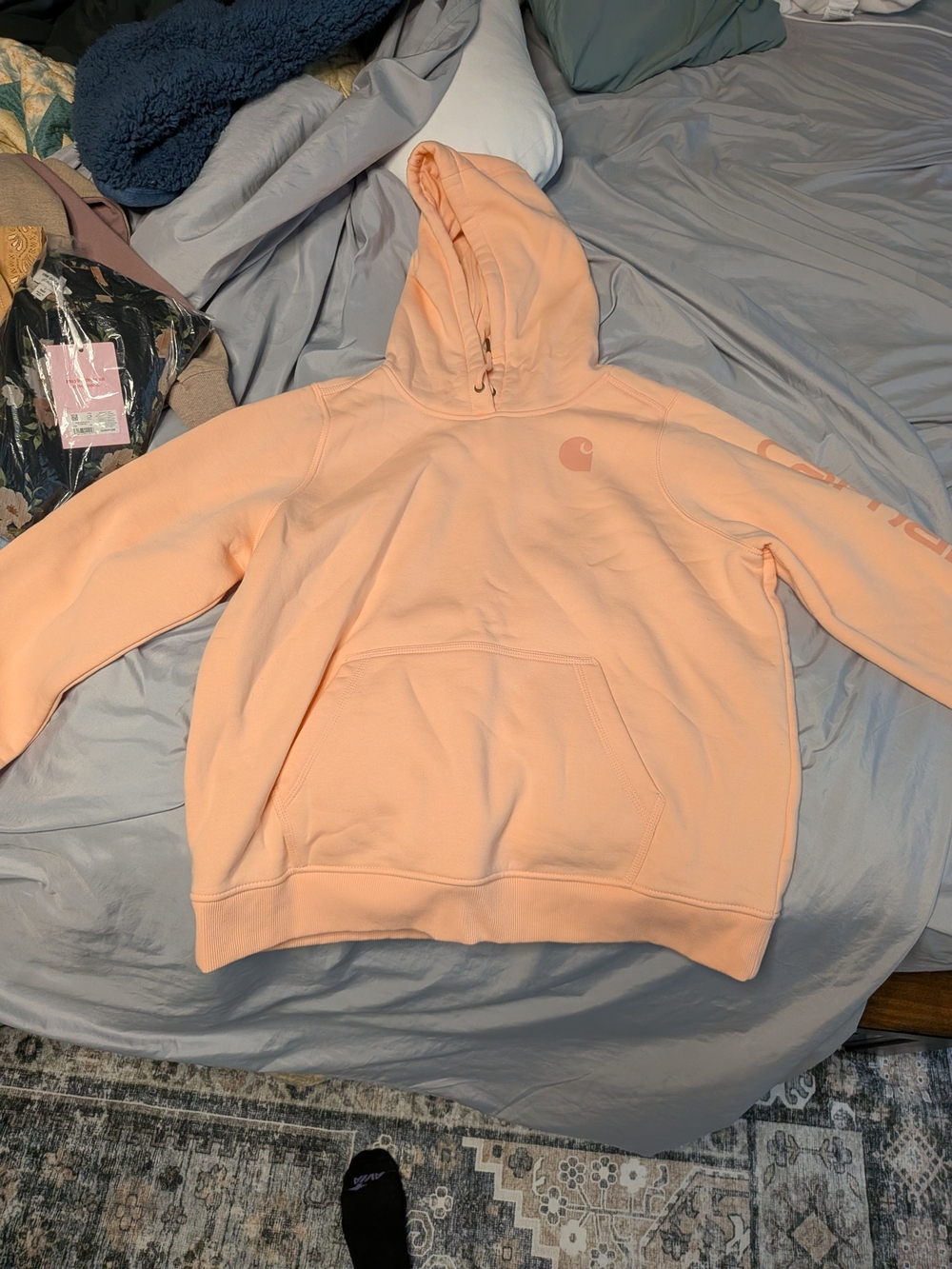 Carhartt Peach Hoodie with Front Pocket
